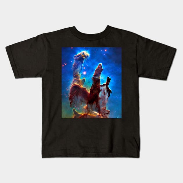 Eagle Nebula Kids T-Shirt by headrubble